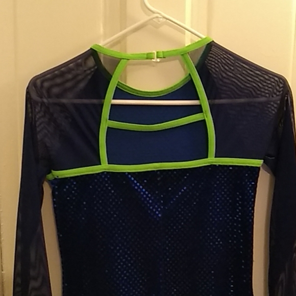 EUC Alexandra Blue sequined Sport Shirt - Picture 5 of 7